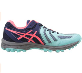 ASICS 亚瑟士 GEL-FujiAttack 5 女士越野跑鞋 T680N-6720 青色/粉色/紫色 39.5