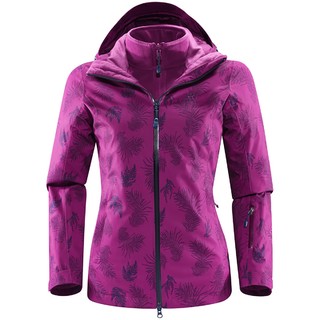 户外运动女款三合一保暖蓄温防风滑雪服 XXL 紫叶