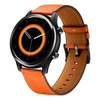 vivo WATCH系列 WA2056 智能手表 42mm 不锈钢 皮革表带 秘夏橙（血氧、GPS、北斗）