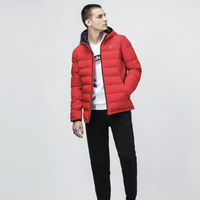 【专柜同款】保暖防风足球系列厚棉服男款运动外套 XL 朱红