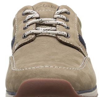 Clarks 其乐 Beachmont Edge 男士休闲运动鞋 261060607 米色灰褐色 40