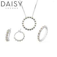 daisy london迷你小雏菊花环套装女 明星饰品同款 项链+戒指+耳环
