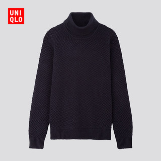 UNIQLO 优衣库 421948 男子羊毛混纺高领针织衫