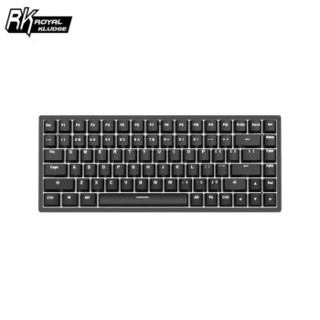 RK S84（857）机械键盘蓝牙 有线 无线2.4G三模键盘白色背光黑色茶轴樱桃轴