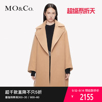 MO&Co;. 摩安珂 MAI4OVCT16 女士收腰翻领羊毛呢大衣