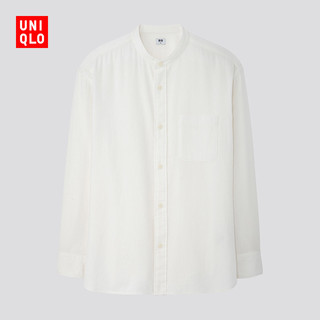 优衣库 男装 宽松法兰绒立领衬衫(长袖) 426299 UNIQLO