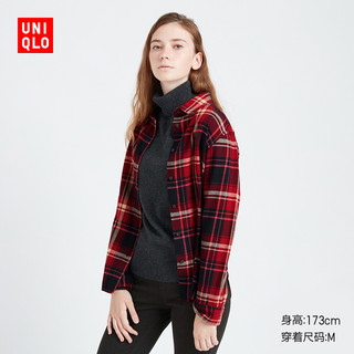 UNIQLO 优衣库 女士纯棉格子长袖衬衫421602