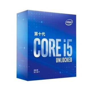 intel 英特尔 i5-10600KF 盒装CPU处理器