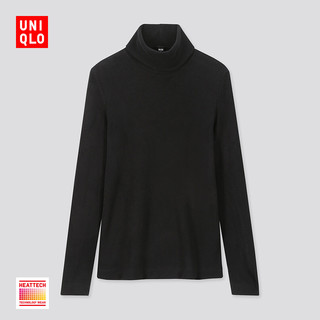 优衣库 女装 HEATTECH摇粒绒两翻领T恤(长袖) 418240 UNIQLO