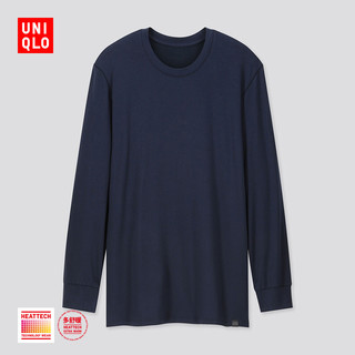 优衣库 男装 HEATTECH EXTRA WARM圆领T恤(九分袖) 418795 UNIQLO