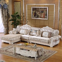 欧式布艺沙发组合可拆洗大小户型客厅简欧实木沙发