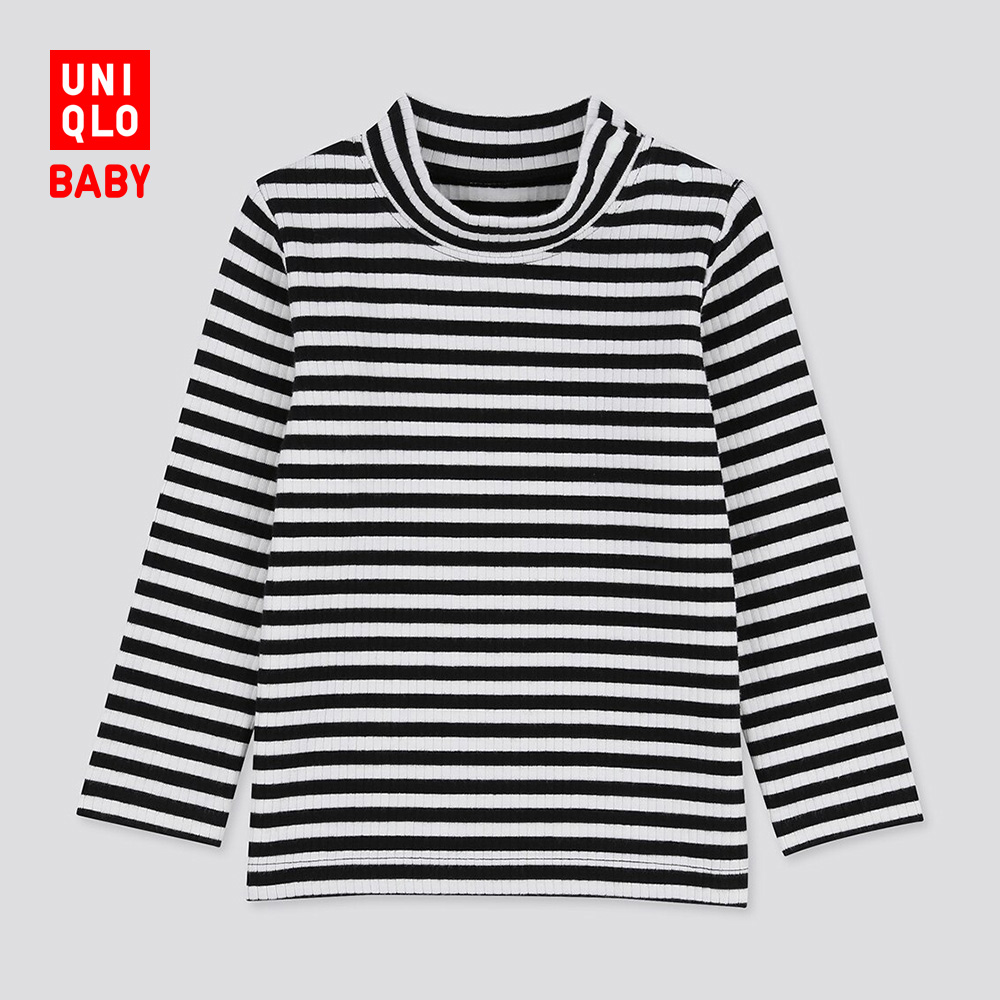 uniqlo 优衣库 儿童罗纹高领t恤