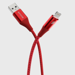 Ecclus MFi认证苹果数据线充电线 苹果MFi认证数据线编织1.2米红色