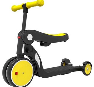 Bebehoo DGN5-1 可折叠可拆卸可调档可坐儿童滑板车 蜂黄色