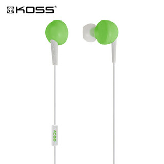 高斯（KOSS） KEB6iG 时尚入耳式耳机 带麦语音通话 手机音乐耳塞 绿色