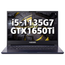 Hasee神舟战神S7M 15.6英寸轻薄游戏笔记本电脑（i5-1135G7、GTX1650）
