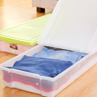 爱丽思IRIS 塑料床底收纳箱床下整理箱床底衣物箱UB-950 绿色 *4件