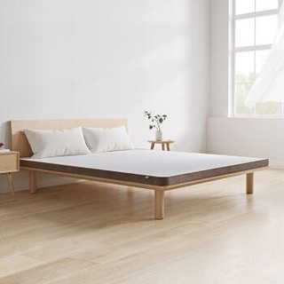8H床垫 小米（MI）可折叠乳胶黄麻复合床垫子 黄麻棕榈床垫 偏硬 纯净咖 1800*2000