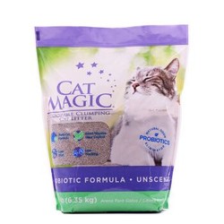 CatMagic喵洁客益生菌进口矿物土猫砂去异味结团猫砂无粉尘无香型14磅+凑单品