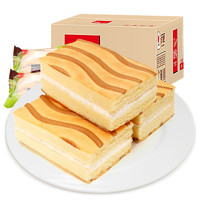 泓一 西式糕点 蛋糕 提拉米苏夹心蛋糕400g整箱早餐代餐面包西式千层蛋糕网红零食 *2件