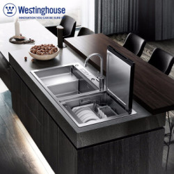 西屋 Westinghouse 水槽式洗碗机6套 一体家用全自动 超声波阶梯式消毒杀菌烘干保洁 WQP6-G6Pro