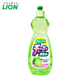 LION狮王柠檬洗洁精蔬果可用不伤手小瓶家庭装家用日本进口600ml