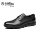 金利来（goldlion）男鞋商务休闲鞋简约系带舒适轻质皮鞋596740075AAA-黑色-40码