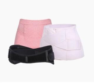 INUJIRUSHI 犬印本铺 骨盆带  产后收腹内裤3件套装 粉色+黑色+粉色 收腹带3L+骨盆带XL+收腹裤L