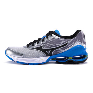 Mizuno 美津浓 Wave Frontier 9 男士跑鞋 J1GR159604 银/蓝/黑 40.5