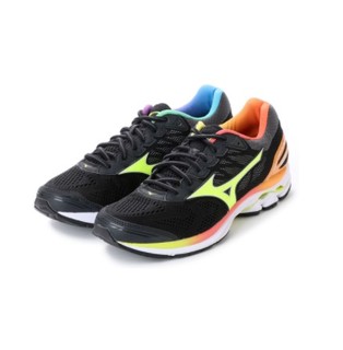 Mizuno 美津浓 Wave Rider 21 中性跑鞋 J1GC180844 大阪/黑黄橙 36.5