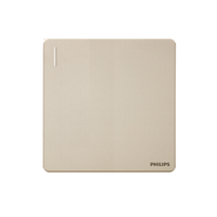 PHILIPS 飞利浦 昕绎系列 一开单控大跷板开关 带荧光 香槟金