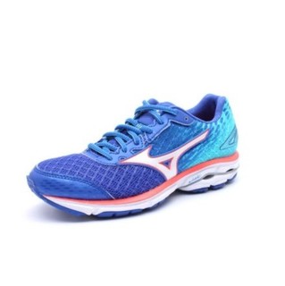 Mizuno 美津浓 Wave Rider 19 女士跑鞋 J1GD160342 蓝/白/粉 36.5