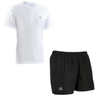 DECATHLON 迪卡侬  RUN DAY EKIDEN SHORTS 男士运动裤套装 8238572 白 M