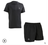 DECATHLON 迪卡侬  RUN DAY EKIDEN SHORTS 男士运动裤套装 8238571 黑色 M