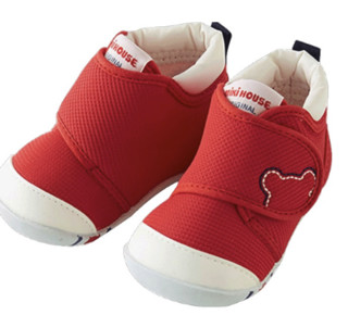 MIKI HOUSE 婴儿一段学步鞋 红色 内长11cm