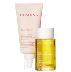 CLARINS 娇韵诗 新生之美套包 天然调和护理油100ml 抚纹身体乳175ml  身体护理套装 淡化纹路