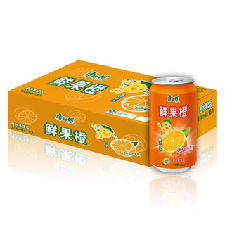 康师傅 鲜果橙 310ml*24罐 果汁果味饮料  罐装整箱礼盒装 *3件