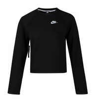 NIKE 耐克 TCH FLC CREW 女款运动卫衣 L 黑\灰