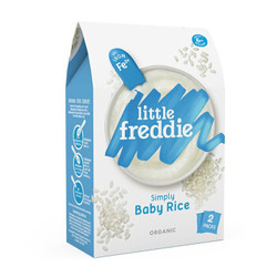 小皮(LittleFreddie)有机大米粉宝宝辅食婴儿营养米糊补充钙铁锌欧洲原装进口(6+月龄适用)160g*1盒 *2件