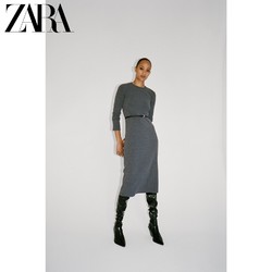 ZARA 新款 女装 配腰带罗纹连衣裙 06050450803