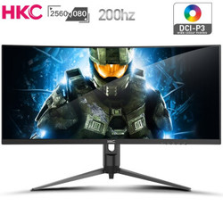 HKC 惠科 CG301QL 29英寸显示器（2560x1080、1500R、200Hz）