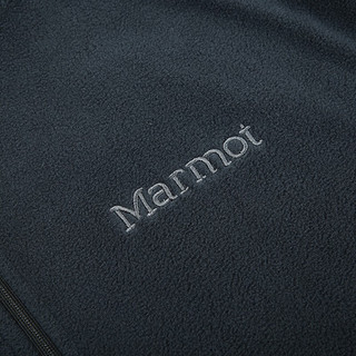 Marmot 土拨鼠 男士抓绒衣 V83580-001 曜石黑 S