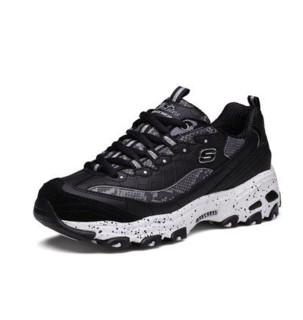 SKECHERS 斯凯奇 D'Lites  女士休闲运动鞋 66666054/BKW 黑色 37