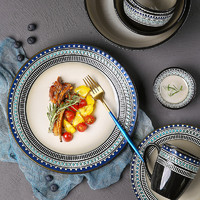 碗碟套装 家用轻奢现代复古简约北欧创意陶瓷餐具网红ins碗筷组合