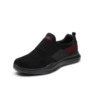 斯凯奇男士条纹松紧织带鞋垫时尚减震回弹运动鞋秋季 47.5 黑色/红色