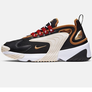 NIKE 耐克 Zoom 2K 女士休闲运动鞋 AO0354-005 黑金红 38