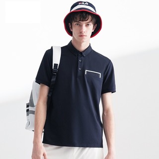 FILA 斐乐 男士POLO衫 F11M028128F-NV 传奇蓝 XXL