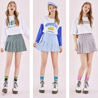 森马 Semir百褶裙春季新款简约复古格子短裙撞色显瘦a字半身裙 XL 绿色调0444