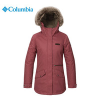 Columbia哥伦比亚棉服女户外秋冬奥米热能反射保暖抗寒中长款防风棉衣外套 WR0884 677