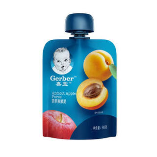 Gerber 嘉宝 儿童辅食杏苹果果泥 90g